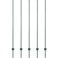 vidaXL Zaunpfosten 5 Stück U-Kanal Grün 160 cm Stahl in grün von vidaXL