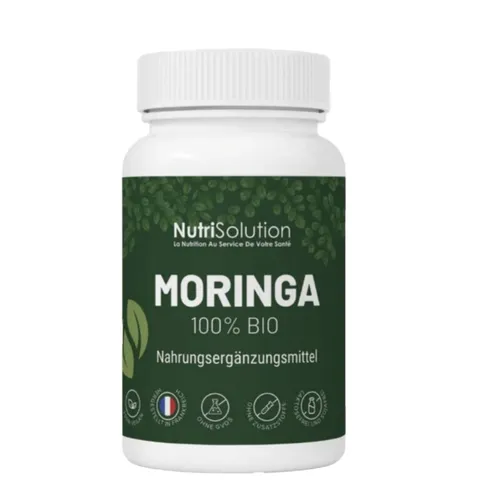Moringa Kapseln mit Vitamin C, A & Eisen - 90 Stück - Pflanzliche Heilmittel für Erwachsene, unterstützt das Immunsystem und fördert gesunde Haut. Natürlich, glutenfrei und vegan, ideal für eine gesunde Lebensweise.
