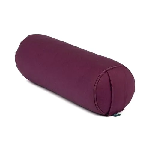 Bodhi Yoga Mini Bolster ECO - Nackenrolle aus 100% Bio-Baumwolle - Sportmatten – Vielseitig einsetzbar als Nackenkissen oder Meditationspolster, mit individuell anpassbarer Buchweizenfüllung und waschbarem Bezug für optimalen Komfort.