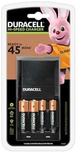 Duracell 15 Minuten Ladegerät mit 2 AA und 2 AAA von Duracell