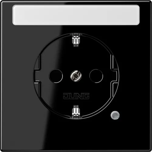 Jung LS1520NAKOSW SCHUKO Steckdose mit Schriftfeld in schwarz von Jung