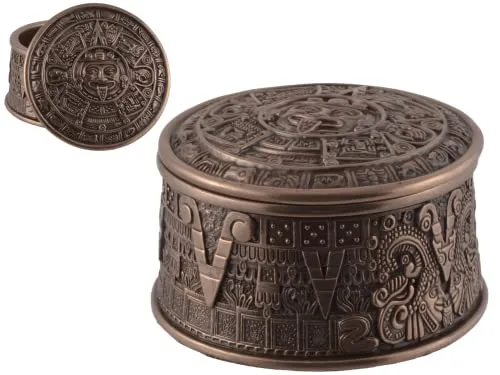 Box Azteken Sonnenkalender mit Deckel in bronze von Joh. Vogler