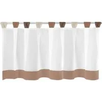 Arsvita Bistrogardine mit Schlaufen 150 cm x 45 cm Braun Weiß