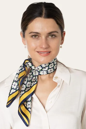 MayTree Seidentuch quadratisch Klee 53x53cm, Nickituch, Bandana-Schal, (Stück), 100% Seide