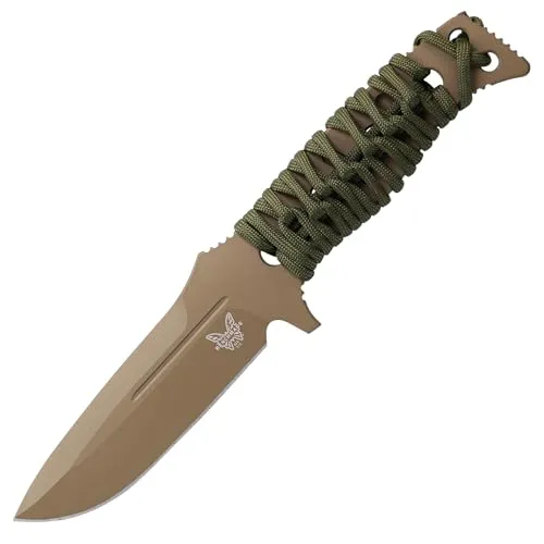 Benchmade 375FE-1 Adamas-Messer - Gürtelmesser mit D2-Stahlklinge für extreme Langlebigkeit und einem skelettierten Griff für geringes Gewicht. Ideal für vielseitige Anwendungen und mit lebenslangem Schärfservice von Benchmade.