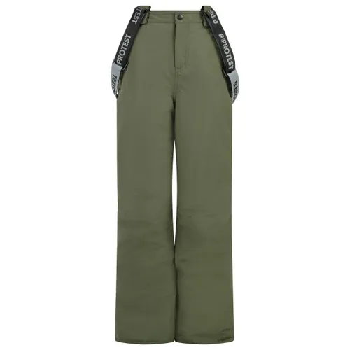 Protest - Kid's PRTWhisper Snowpants - Skihose Gr 104 oliv - Wasserdichte und winddichte Skihose für Kinder mit praktischen Hosenträgern. Ideal für winterliche Abenteuer beim Ski- und Snowboardfahren. Hochwertiges Material sorgt für Komfort und Bewegungsfreiheit.