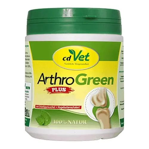 Arthrogreen Plus - Neu - Vet 330 G - Ergänzungsfuttermittel für gelenkempfindliche Hunde und Katzen, unterstützt den Bewegungsapparat mit Grünlippmuschel und Hagebutte für optimale Gelenkversorgung.