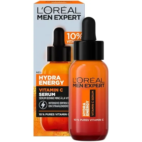 L'Oréal Men Expert Vitamin C Serum (30ml) - Tagespflege mit Vitamin C für einen strahlenden Teint, ideal für die tägliche Anwendung und intensive Hautpflege.