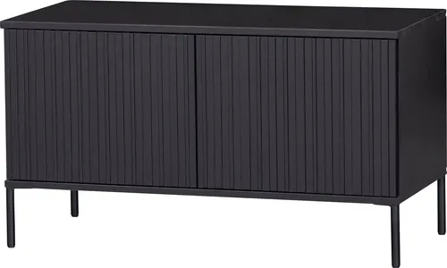 Produktbild TV Board Gravure aus Kiefernholz 100 cm, Schwarz