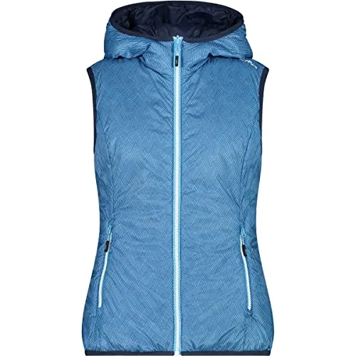 CMP Woman Reverse Vest FIX Hood cielo-dusty blue (10ZN) 38 von CMP