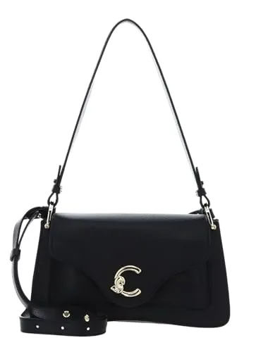 Coccinelle C-Me Schultertasche schwarz E1SSL120101-001 - Handtaschen aus hochwertigem genarbtem Leder, stilvoll und ideal für jeden Anlass.