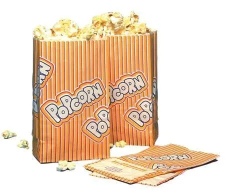 Popcorn Warmhaltetüte 110 g 2,46 Liter 14x x22 cm 2-lag weiß/gelb/rot 100 Stück