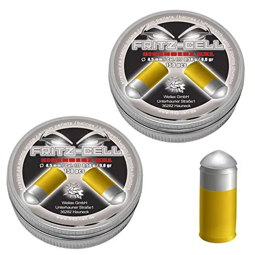 Fritz-Cell Diabolos 4,5 mm Rundkopf Eisenherz XXL – 300 Stück