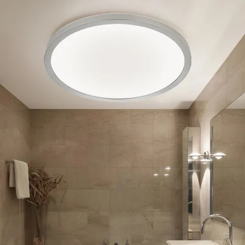Deckenleuchte mit Memoryfunktion und Backlight, 24W LED, 3000K, 42 cm - Lampen für jeden Raum, dimmbar mit einzigartiger Memoryfunktion, blendfreies warmweißes Licht und IP44 für Badezimmer geeignet.