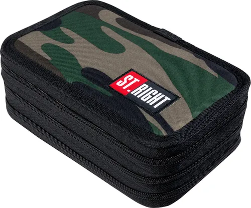 St.Right XXL Federmäppchen - 46-teilig gefüllt - Federmäppchen mit umfangreicher Ausstattung, perfekt für Schüler und ideal für die Schule oder unterwegs.