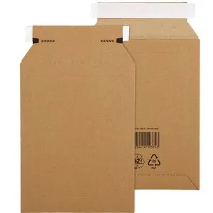 Smartboxpro Versandtaschen 210100425, braun, A4, ohne Fenster, haftklebend, aus Karton, 25 Stück