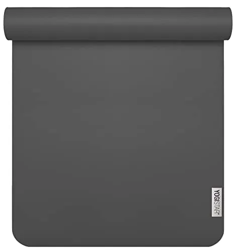 Yogamatte Yogimat® Sun - 4mm Dunkel Grau - Hochwertige Yoga- und Pilatesmatte mit 4mm Dicke, ideal für alle Erfahrungsstufen. Zertifiziert nach Ö-Tex 100, bietet sie extreme Rutschfestigkeit und ist allergikergeeignet.
