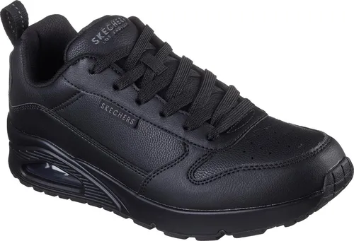 Skechers Herren Street UNO Alder Sneaker 183012 BBK Schwarz, Größe 43 EU - Sneaker für Herren mit sportlich-urbanem Design und Air-Cooled Memory Foam Innensohle für höchsten Tragekomfort. Ideal für Freizeit und moderne Streetwear.