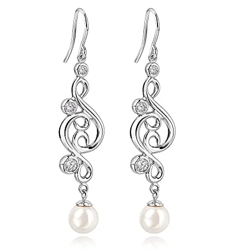 MATERIA Perlenohrringe Silber 925 lang von Materia by Matthias Wagner