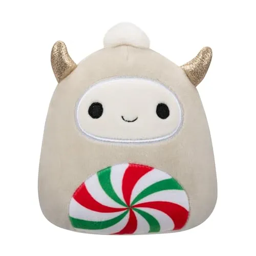 Squishmallows Squishmallow Plüschtier Weißer Weihnachts-Yeti mit Pfefferminzbauch 12 cm Kuscheltiere