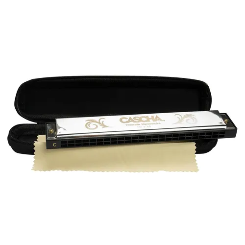 Cascha HH2168 Tremolo Mundharmonika in C-Dur diatonisch inkl Etui und Tuch