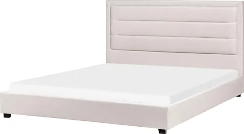 BELIANI Polsterbett Hellbeige mit Lattenrost 180x200 cm