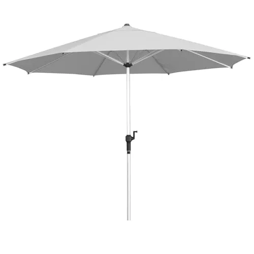 Aluminium Sonnenschirm 300 cm mit Kurbelsystem - Sonnenschirm mit 3m Durchmesser, leicht zu öffnen dank Kurbelsystem, witterungsbeständig und UV-Schutz bis 97,5% für optimalen Sonnenschutz.