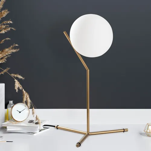 Lampen Stehlampe Tischlampe METAL BODY, goldfarben, 35 x 30 x 52 cm