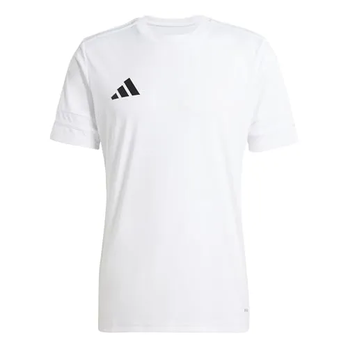 adidas Men's SQUADRA25 Jersey Short Sleeve, White/White/Black, S