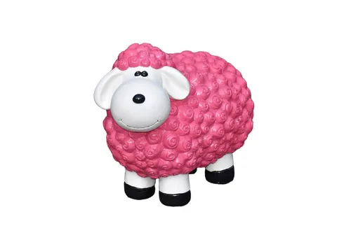 Geschenkestadl Gartenfigur XL Schafe in Brombeer - Wetterfeste Gartenfigur aus witterungsbeständigem Material, ideal zur Verschönerung Ihres Gartens.