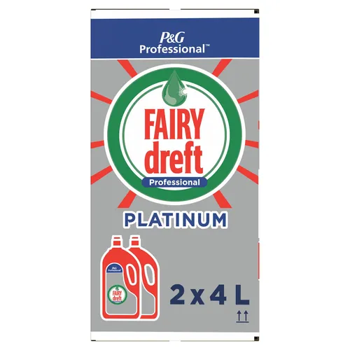 Fairy Professional Platinum Handgeschirrspülmittel, 4L, Reinigt bis zu 55,000 Teller Handgeschirrspülmittel, 4 l