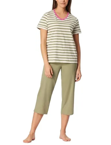 Schiesser Damen Schlafanzug 3/4 Hose Kurzarm von Schiesser