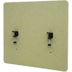 MCW Akustik-Tischtrennwand, Grün, Textil, 65x60x2 cm - Bürozubehör mit schalldämmender Funktion und multifunktionalem Design. Ideal für mehr Privatsphäre und ein angenehmeres Arbeitsumfeld. Einfache Montage mit Tischklemmen.