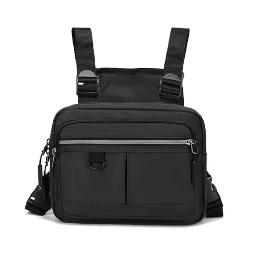 Sport Brusttasche, Utility Chest Bag, Laufweste Tasche mit Integriertem Handyhalter und Zusätzlichem Stauraum für Workouts, Radfahren, Training, Wandern