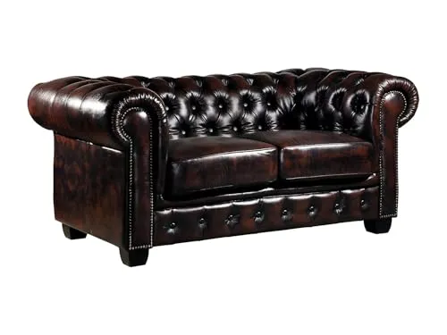 Produktbild Brenton Chesterfield Ledersofa 2-Sitzer