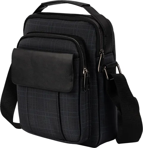 EAAKIE Herrentasche Flugbegleiter Schultertasche Umhängetasche Blau