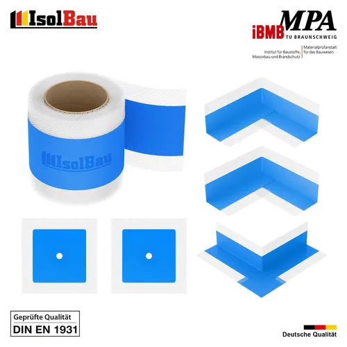Isolbau Dichtset Bandset Dichtband 10m Innenecke Dusche Dichtmanschetten Bad