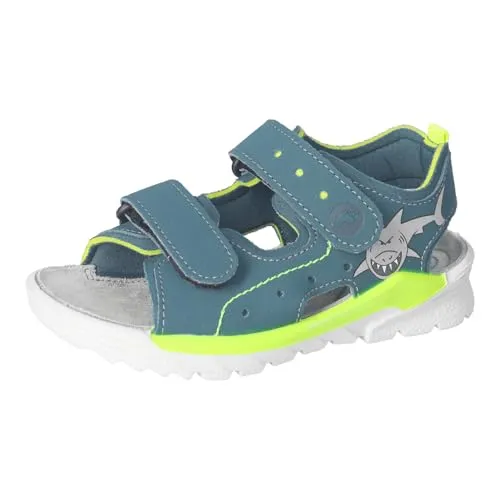 Ricosta Pepino Surf Storm Sandalen EU 32 - Wanderschuhe für Kinder mit Klettverschluss, flexible PU-Sohle und feuchtigkeitsregulierender Lederdecksohle für hohen Komfort und gesundes Fußklima im Sommer.