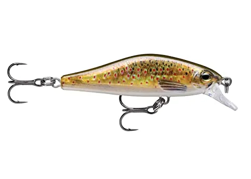 Rapala - Angelköder Shadow Rap Solid Shad - Angelzubehör Kunststoffkörper - Süßwasser-Spinnköder - Sinkend - Lauftiefe: 0,9-1,2m - Größe: 5cm / 5,5g - Hergestellt in Estland - Live Brown Trout