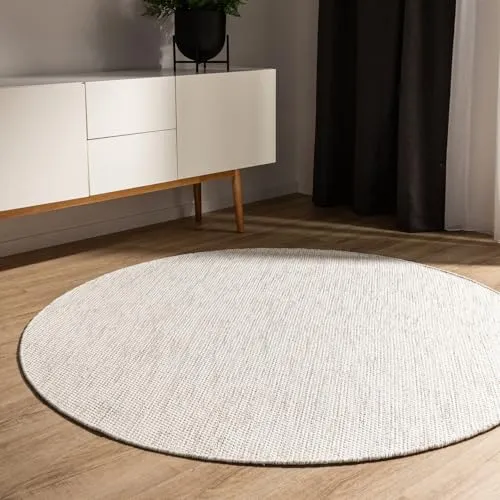 benuta Basic handgewebter Baumwollteppich Ron in beige von benuta