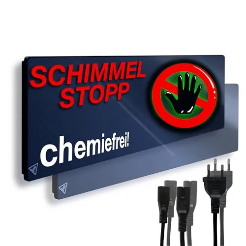 2x MOLD BUSTER Schimmelheizung, Schimmelentferner chlorfrei GLAS, Schimmel Heizung Wand Anti, Fensterheizung, Haustierheizung, Infrarot paneel, Kondenswasser verhindern