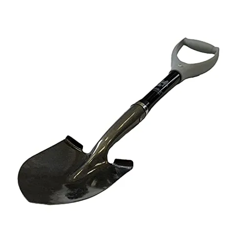 HAROMAC Mini-Schaufel 740 mm mit Spatenfunktion – gehärtetes Stahlblatt 150 x 210 mm, glasfaserummantelter Holzstiel, YD-Griff – für Garten, Tiefbau, Camping & Auto