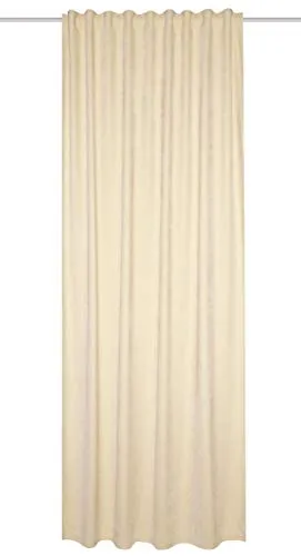 Xxxl Fertigvorhang Wolly, Creme - Blickdichter Fertigvorhang (135x265 cm) in edler Samtoptik, ideal für stilvolle Fensterdekoration und einfache Montage mit Universalband. Pflegeleicht und robust, sorgt er für Privatsphäre und eine harmonische Raumgestaltung.