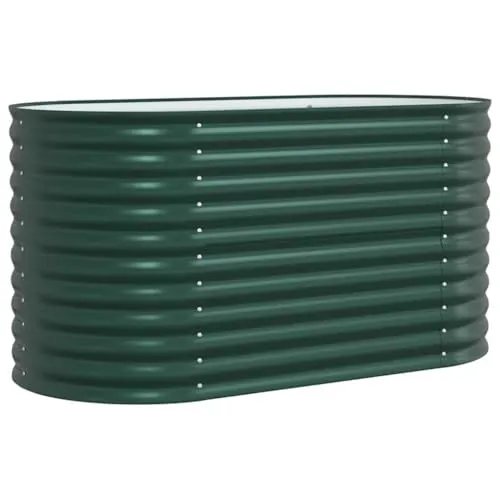 vidaXL Grüner verzinkter Stahlgartenpflanzer 160x80x81cm von vidaXL