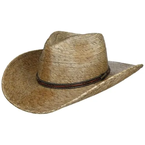 Stetson Mexican Palm Westernhut Strohhut Ledergarniturband Made in Mexico braun M (56-57 cm)
