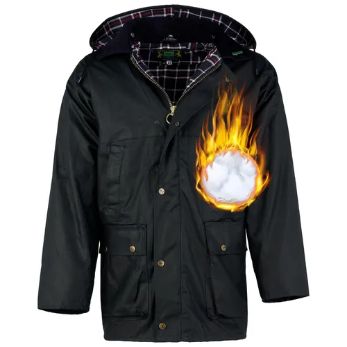 ROMNEYS Wachsjacke Country mit warmer Wattierung, wind- und wasserfest, blau, XXL