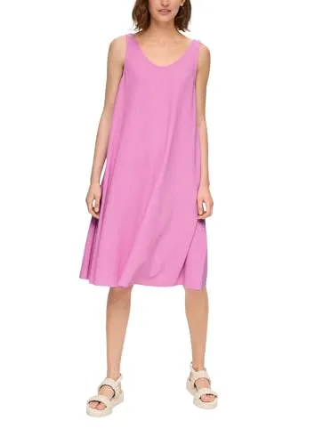 s.Oliver Plissiertes Jersey-Kleid im Relaxed Fit - Freizeitkleid für Damen, im Relaxed Fit, aus elastischem Jersey, plissiert mit U-Form Ausschnitt, ideal für lässige Freizeitlooks.