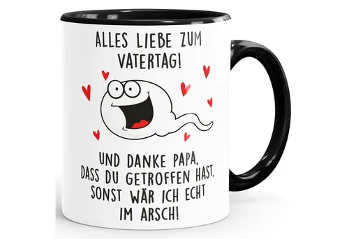 MoonWorks Tasse Kaffee-Tasse Danke Papa dass du getroffen hast Geschenk lustig zum, Keramik