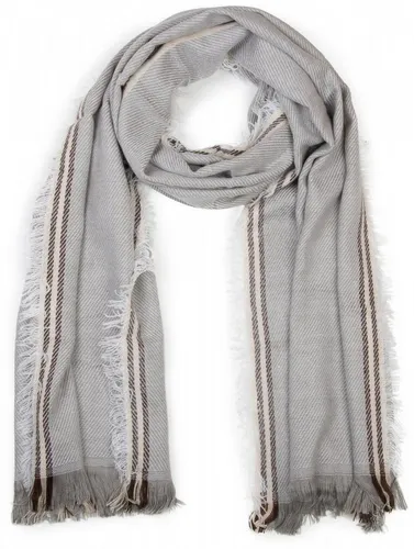 styleBREAKER Strickschal Breiter XXL Schal mit Fransen und Streifen Muster, (1-St)