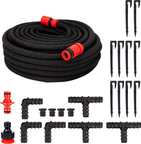 Grafner Perlschlauch 15m - Effiziente Gartenbewässerung - Micro-Drip-Bewässerungssysteme, schnelle & einfache Verbindungstechnik für optimale Bewässerung von Pflanzen, Rasen und Beeten.